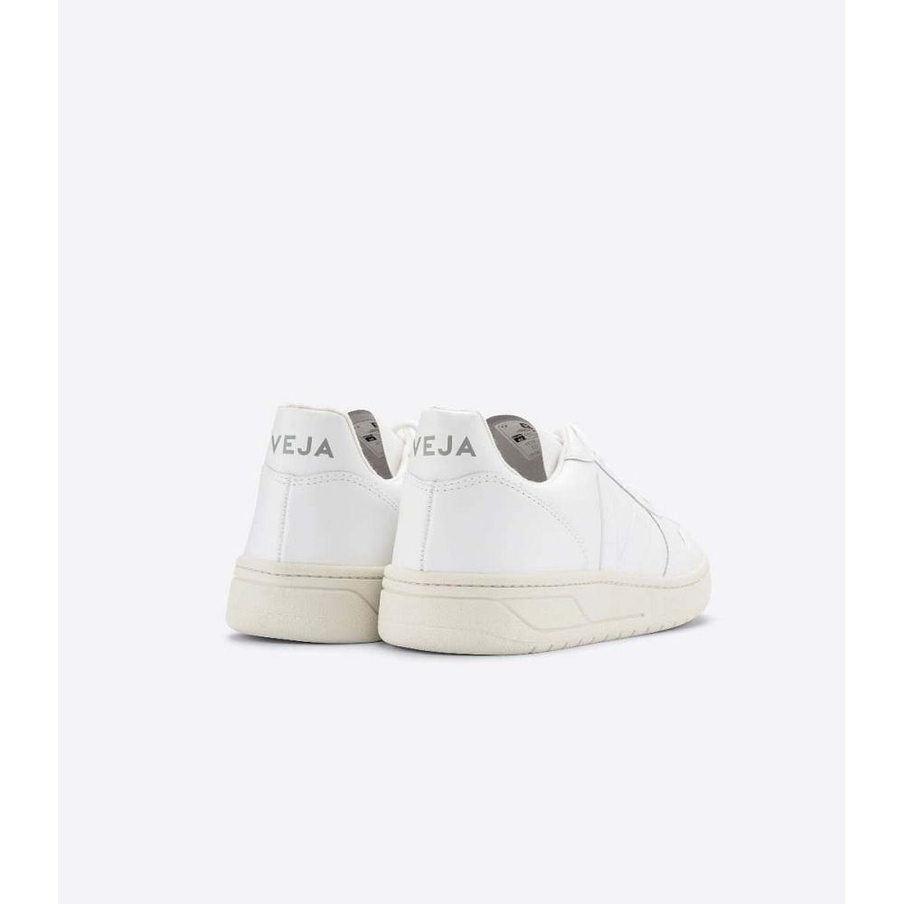 Veja V-10 LEATHER Women's Sneakers White | NZ 665BEX